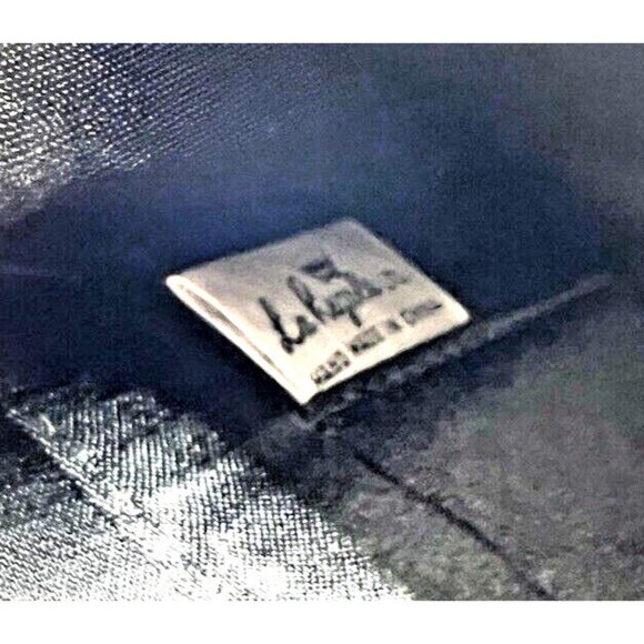 Vintage La Regale Handbag Beaded Embroidered Black Satin Shoulder Strap Handles - Picture 8 of 11